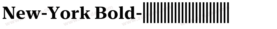 New-York Bold字体转换